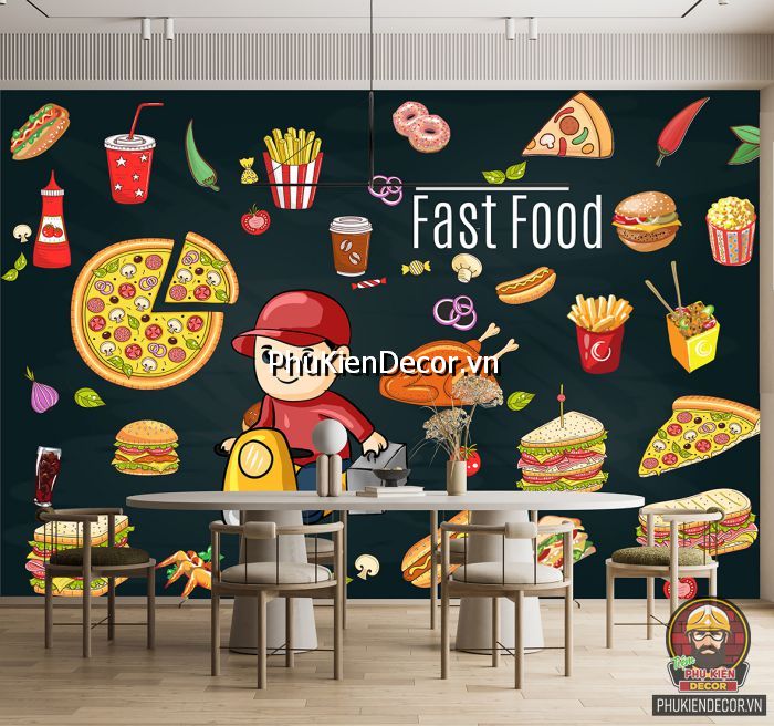 Tranh dán tường nhà hàng pizza phong cách Châu Âu khẳng định được chất riêng của mình Tranh dán tường nhà hàng pizza phong cách Châu Âu khẳng định được chất riêng của mình