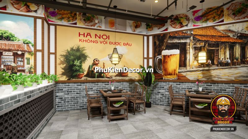 Tranh dán tường phố cổ Hà Nội Tranh dán tường phố cổ Hà Nội