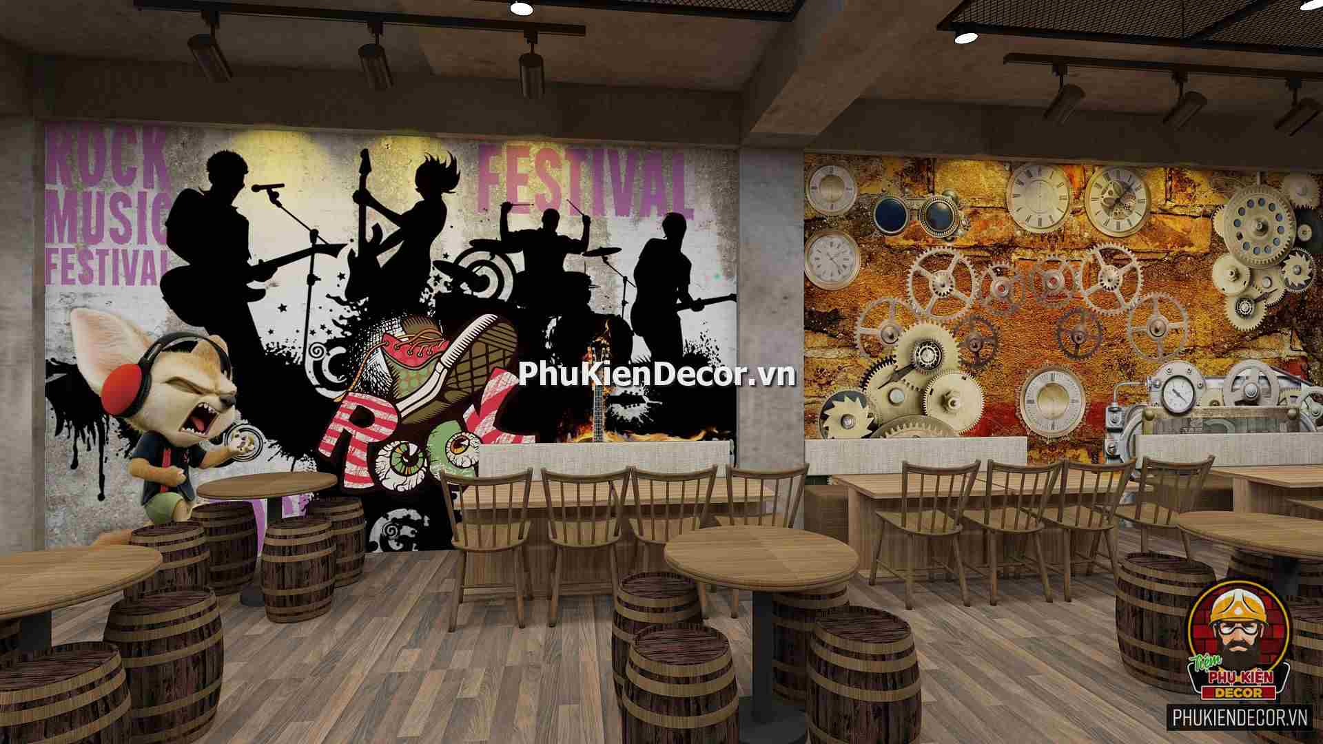Tranh dán tường phong cách Mạnh mẽ - Phá Cách - Đường Phố Tranh dán tường phong cách Mạnh mẽ - Phá Cách - Đường Phố