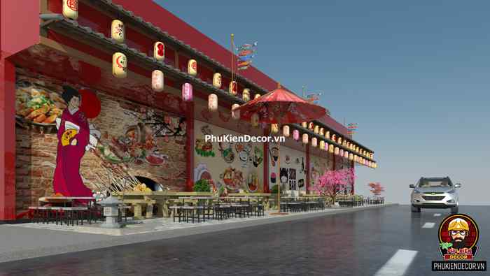 Tranh dán tường phong cách Nhật Bản quán ăn, nhà hàng, quán nhậu+ Tranh dán tường phong cách Nhật Bản quán ăn, nhà hàng, quán nhậu+