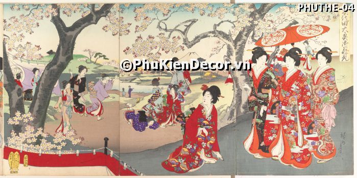Tranh dán tường phong cách phù thể - tranh cổ Ukiyo-e của nền văn hóa phong phú, đặc sắc Nhật Bản Tranh dán tường phong cách phù thể - tranh cổ Ukiyo-e của nền văn hóa phong phú, đặc sắc Nhật Bản