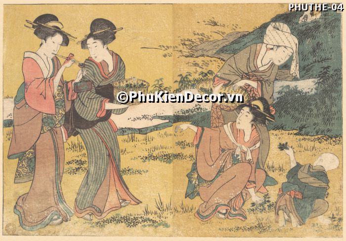 Tranh dán tường phong cách phù thể - tranh cổ Ukiyo-e của nền văn hóa phong phú, đặc sắc Nhật Bản Tranh dán tường phong cách phù thể - tranh cổ Ukiyo-e của nền văn hóa phong phú, đặc sắc Nhật Bản