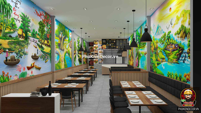 Trang trí quán nhậu nhà hàng của bạn sẽ trở nên nổi bật hơn với sự tư vấn thiết kế độc đáo và sáng tạo của chúng tôi. Chúng tôi sẽ giúp bạn tạo ra không gian đẹp mắt, phù hợp với phong cách quán của bạn, thu hút khách hàng đến và trở thành một điểm đến yêu thích của họ.
