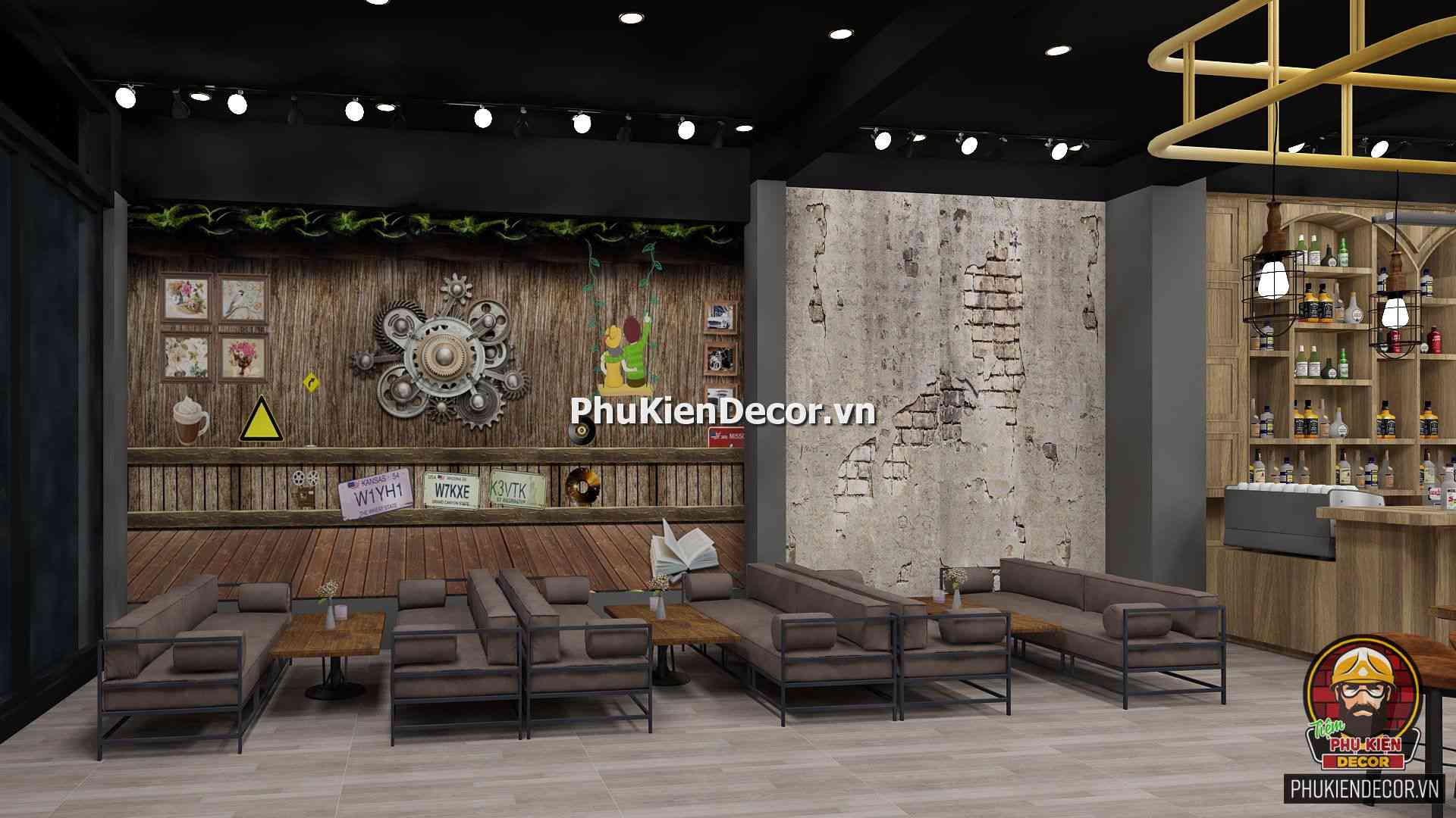 Tranh dán tường Quán Bia, Bar, Pub đương đại, ấn tượng Tranh dán tường Quán Bia, Bar, Pub đương đại, ấn tượng