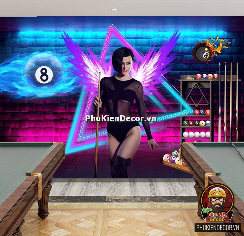 Tranh dán tường Quán Bida hình ảnh Cô gái Quyến rũ, Sexy, Gợi cảm Tranh dán tường Quán Bida hình ảnh Cô gái Quyến rũ, Sexy, Gợi cảm