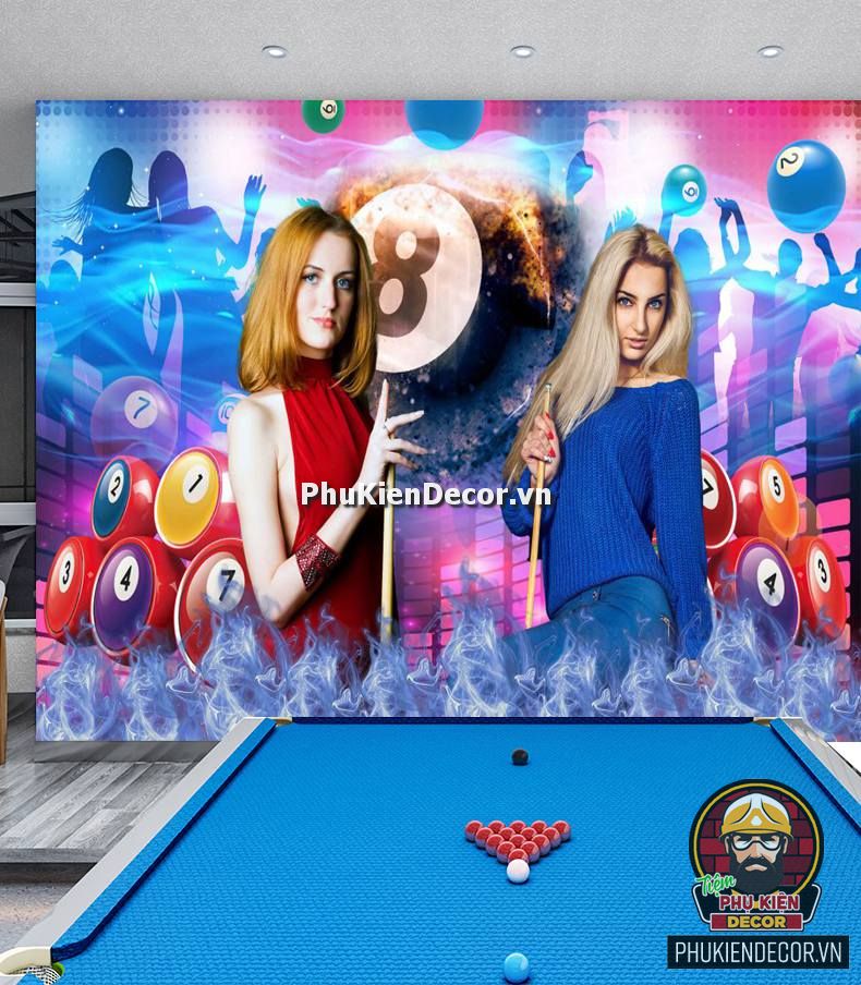 Tranh dán tường Quán Bida hình ảnh Cô gái Quyến rũ, Sexy, Gợi cảm Tranh dán tường Quán Bida hình ảnh Cô gái Quyến rũ, Sexy, Gợi cảm