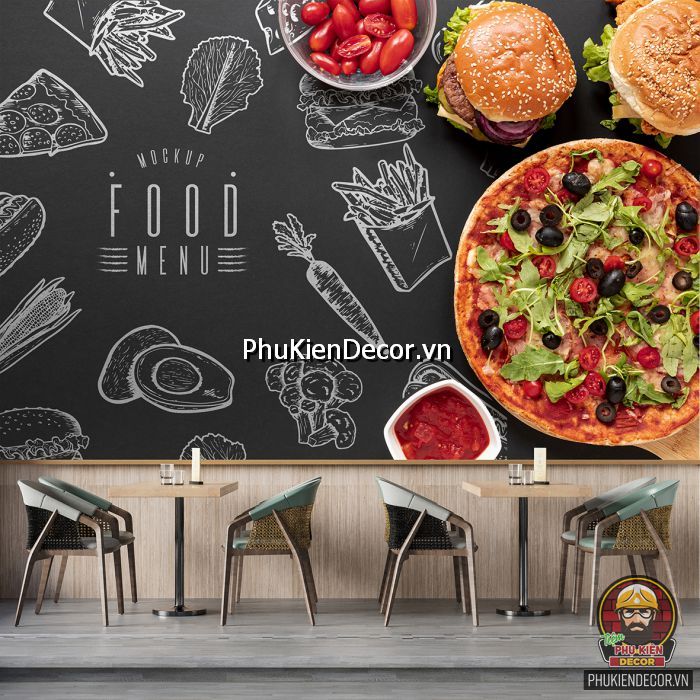 Sử dụng tranh dán tường quán pizza trang trí đẹp mặt, tạo điểm nhấn cho quán Sử dụng tranh dán tường quán pizza trang trí đẹp mặt, tạo điểm nhấn cho quán