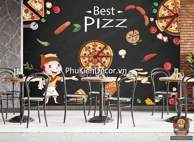 Sử dụng tranh dán tường thức ăn nhanh phong cách Châu Âu  Sử dụng tranh dán tường thức ăn nhanh phong cách Châu Âu