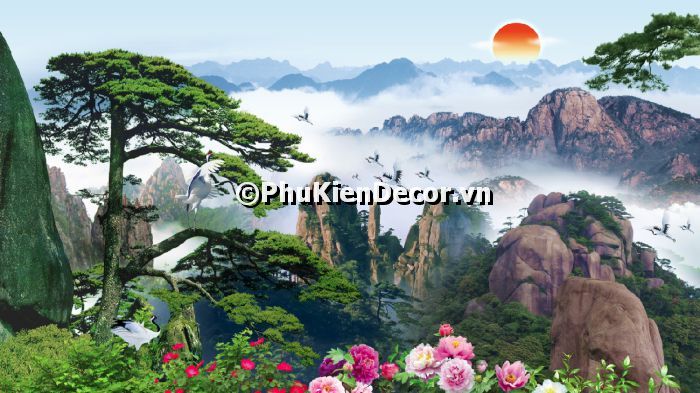 Tranh dán tường sơn thủy hữu tình là phong cảnh đặc sắc, hùng vĩ của đất nước tỷ dân Tranh dán tường sơn thủy hữu tình là phong cảnh đặc sắc, hùng vĩ của đất nước tỷ dân