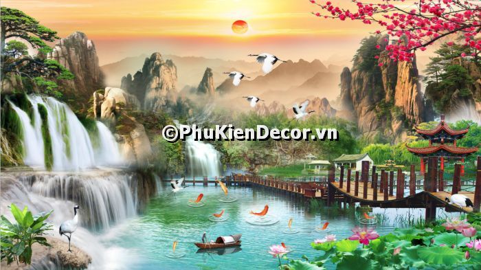 Tranh dán tường sơn thủy hữu tình là phong cảnh đặc sắc, hùng vĩ của đất nước tỷ dân Tranh dán tường sơn thủy hữu tình là phong cảnh đặc sắc, hùng vĩ của đất nước tỷ dân