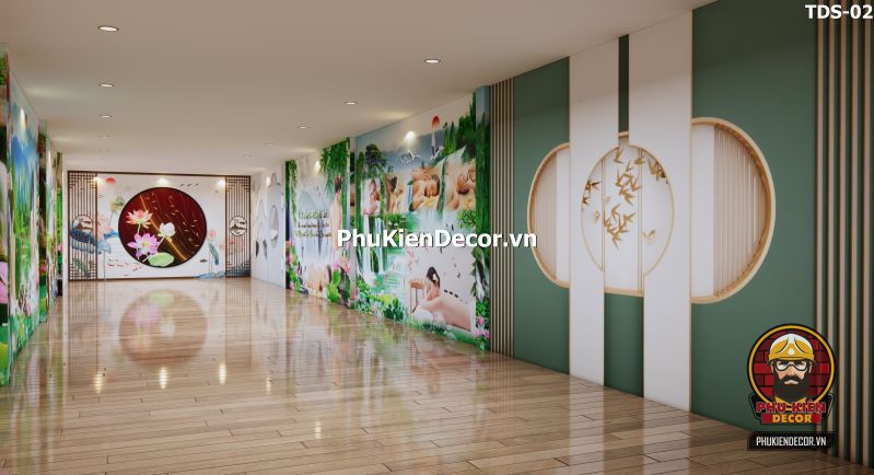 Tranh dán tường 3D spa dưỡng sinh Tranh dán tường 3D spa dưỡng sinh
