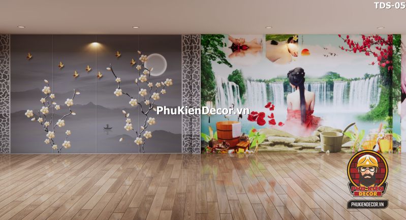 Tranh dán tường phong cảnh thiên nhiên trang trí spa Tranh dán tường phong cảnh thiên nhiên trang trí spa