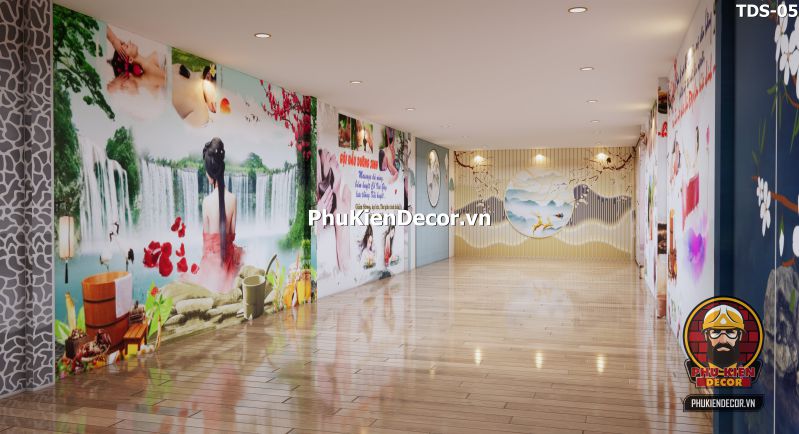 Tranh dán tường thư giãn cho tiệm spa dưỡng sinh Tranh dán tường thư giãn cho tiệm spa dưỡng sinh