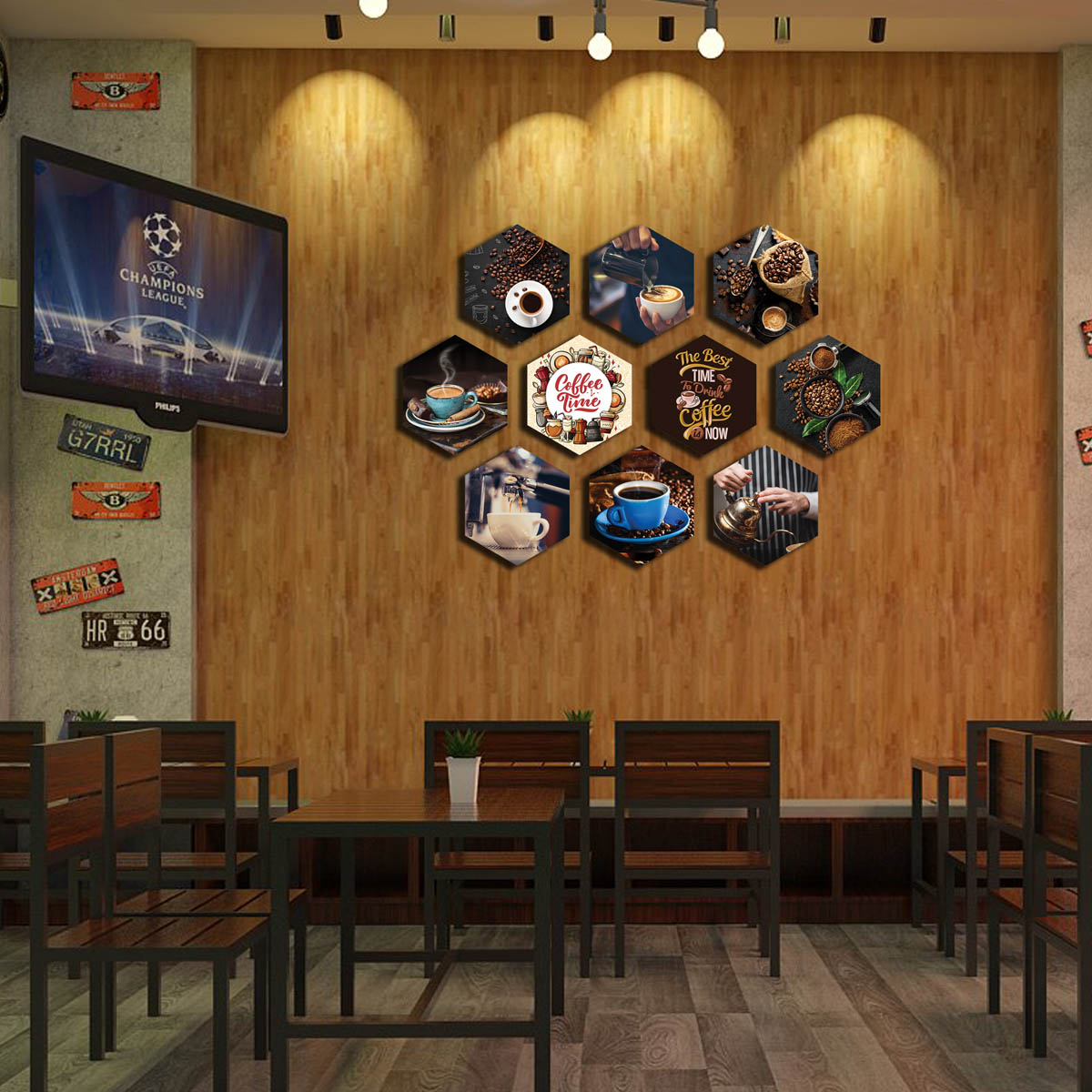 Tranh Formex 3D Nghệ Thuật Chủ đề Coffee -  Dùng Để Dán Tường, Dán Kính, Treo Tường Trang Trí quán Cafe Đẹp - Hình Ly, Hạt Cà Phê 