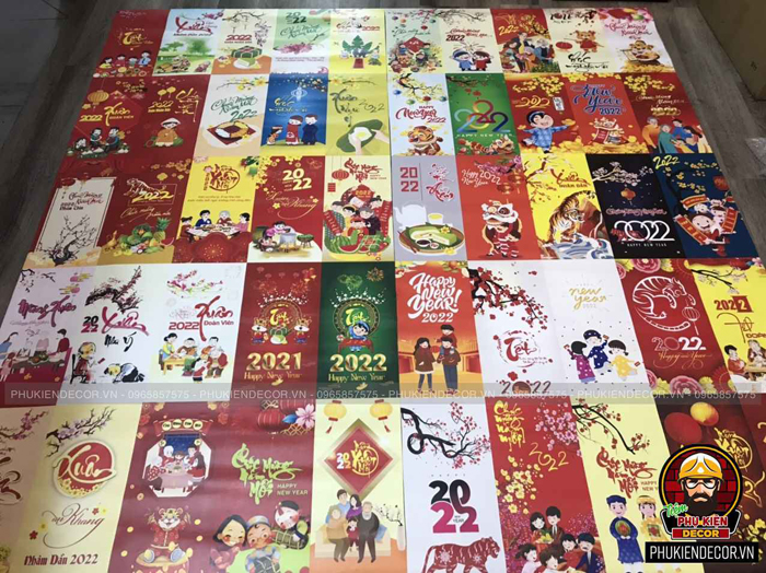 Tranh dán tường trang trí Tết 2022 Nhâm Dần Tranh dán tường trang trí Tết 2022 Nhâm Dần