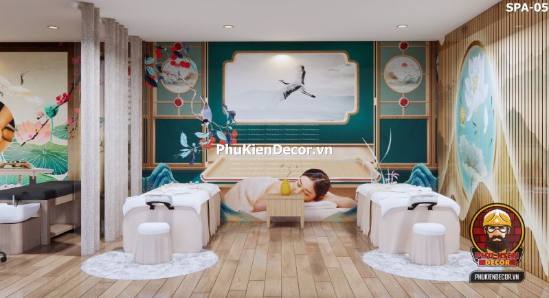 cách trang trí spa dưỡng sinh bằng tranh dán tường 3D cách trang trí spa dưỡng sinh bằng tranh dán tường 3D