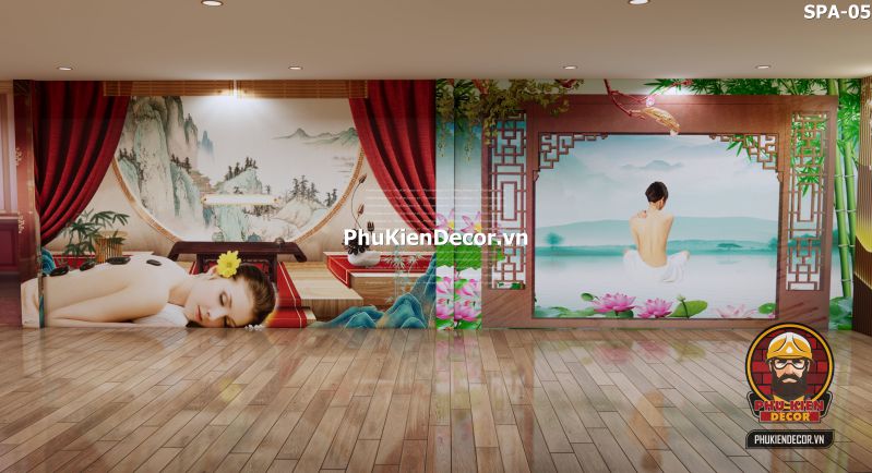 tranh dán tường 3D đông y dưỡng sinh tranh dán tường 3D đông y dưỡng sinh