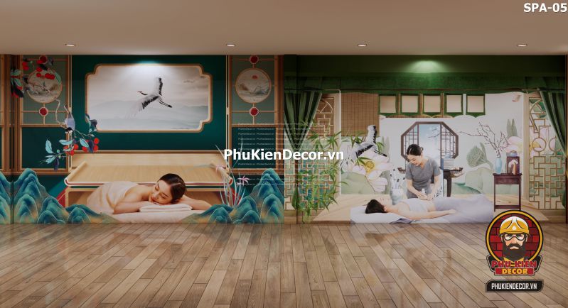 Các mẫu tranh dán tường 3D trang trí Spa, tiệm gội đầu, massage Các mẫu tranh dán tường 3D trang trí Spa, tiệm gội đầu, massage