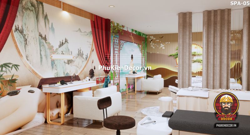 Tranh dán tường 3D trang trí spa sang trọng và hiện đại Tranh dán tường 3D trang trí spa sang trọng và hiện đại