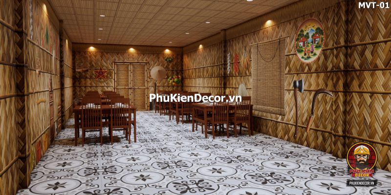 Setup quán ăn với chủ đề làng quê Việt Nam Setup quán ăn với chủ đề làng quê Việt Nam