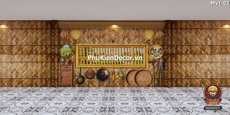 Mẫu thiết kế quán phong cách đồng quê, dân dã Mẫu thiết kế quán phong cách đồng quê, dân dã