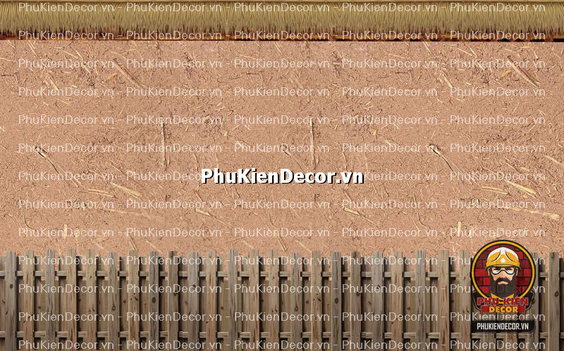 Setup quán ăn đồng quê với tranhdán tường vách đất đá Setup quán ăn đồng quê với tranhdán tường vách đất đá