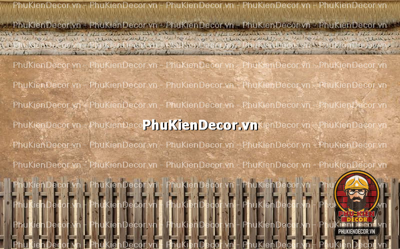 Setup quán ăn đồng quê với tranhdán tường vách đất đá Setup quán ăn đồng quê với tranhdán tường vách đất đá