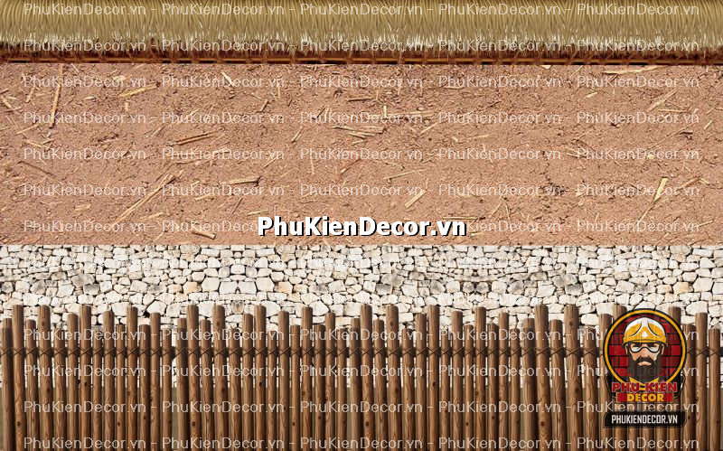 Setup quán ăn đồng quê với tranhdán tường vách đất đá Setup quán ăn đồng quê với tranhdán tường vách đất đá