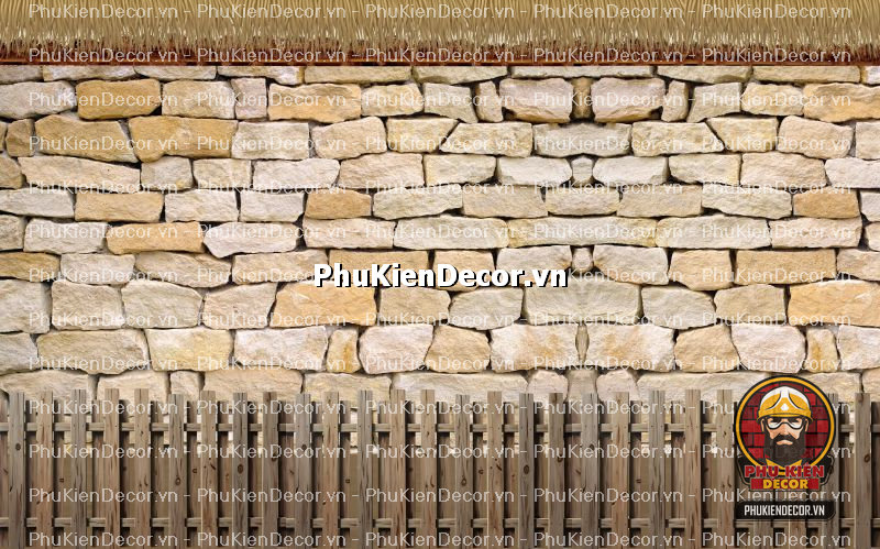 Mẫu thiết kế quán ăn dân dã sử dụng tranh dán tường vách đất đá Mẫu thiết kế quán ăn dân dã sử dụng tranh dán tường vách đất đá