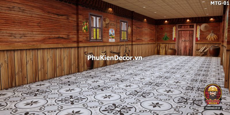 Trang trí quán ăn bằng tranh vách gỗ cũ Trang trí quán ăn bằng tranh vách gỗ cũ