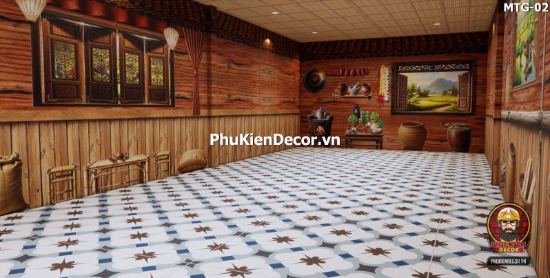 Trang trí quán ăn bằng tranh vách gỗ cũ Trang trí quán ăn bằng tranh vách gỗ cũ