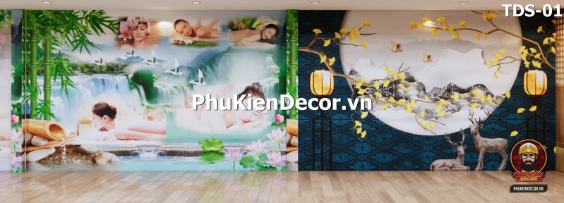 tranh dán tường 3d trang trí spa dưỡng sinh đông y tranh dán tường 3d trang trí spa dưỡng sinh đông y