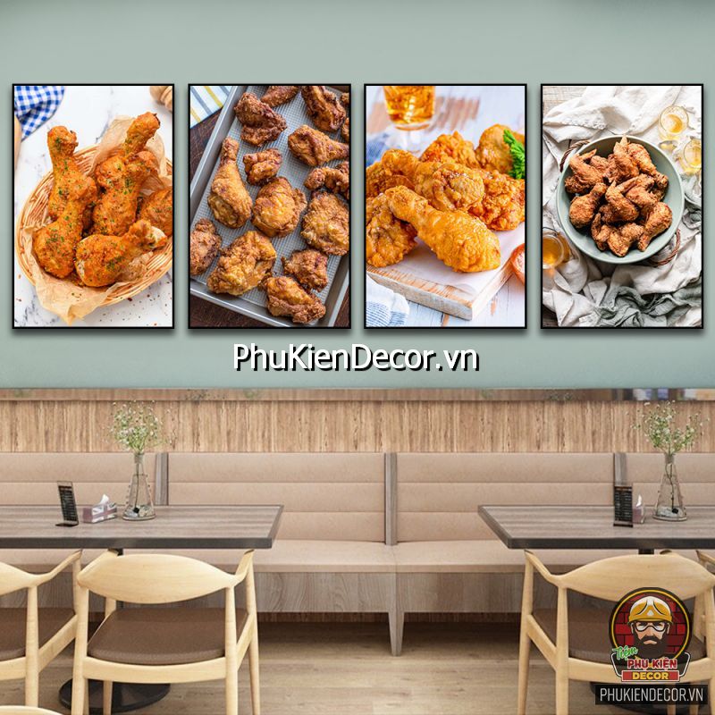 Mẫu tranh gà rán treo tường trang trí không gian quán vẻ đẹp sống động, hấp dẫn  Mẫu tranh gà rán treo tường trang trí không gian quán vẻ đẹp sống động, hấp dẫn