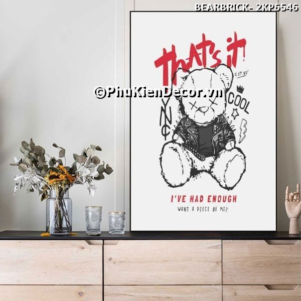 Tranh trang trí phong cách gấu Bear Brick tạo không gian nghệ thuật ấn tượng Tranh trang trí phong cách gấu Bear Brick tạo không gian nghệ thuật ấn tượng