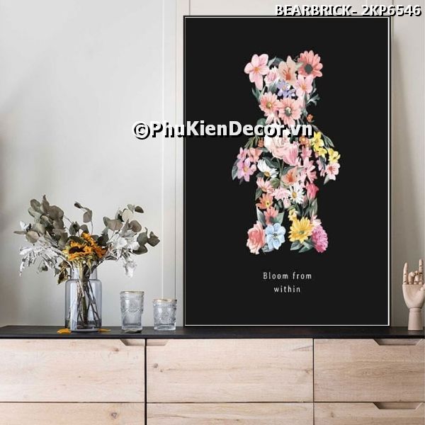 Tranh trang trí gấu bear brick tạo không gian ấn tượng, độc đáo, mới lạ Tranh trang trí gấu bear brick tạo không gian ấn tượng, độc đáo, mới lạ