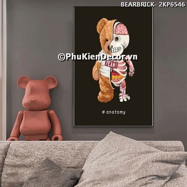 Tranh trang trí phong cách gấu Bear Brick tạo không gian hiện đại, khác biệt Tranh trang trí phong cách gấu Bear Brick tạo không gian hiện đại, khác biệt