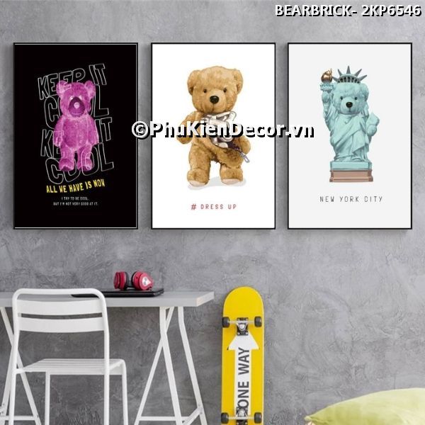 Tranh trang trí phong cách gấu Bear Brick tạo không gian nghệ thuật ấn tượng Tranh trang trí phong cách gấu Bear Brick tạo không gian nghệ thuật ấn tượng