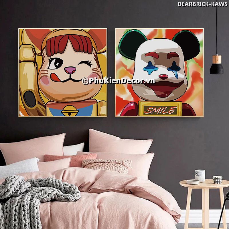 Tranh trang trí Gấu Kaws đáng yêu nổi tiếng, tô điểm cho không gian hiện đại, độc đáo Tranh trang trí Gấu Kaws đáng yêu nổi tiếng, tô điểm cho không gian hiện đại, độc đáo