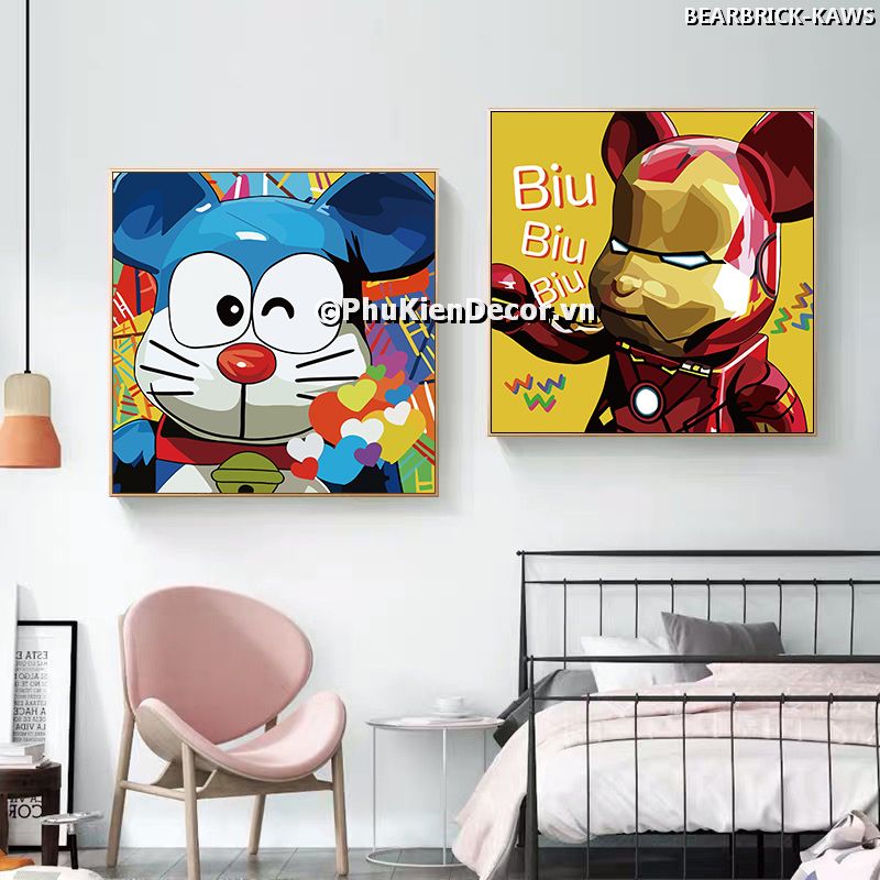 Tranh trang trí Gấu Kaws đáng yêu nổi tiếng, tô điểm cho không gian hiện đại, độc đáo Tranh trang trí Gấu Kaws đáng yêu nổi tiếng, tô điểm cho không gian hiện đại, độc đáo
