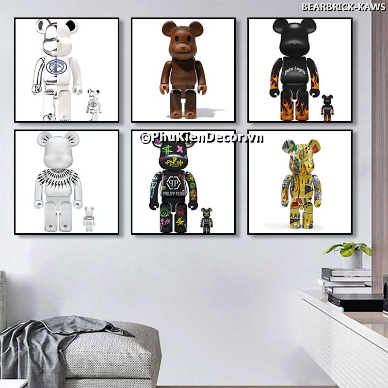 Tranh trang trí Gấu Kaws đáng yêu nổi tiếng, tô điểm cho không gian hiện đại, độc đáo Tranh trang trí Gấu Kaws đáng yêu nổi tiếng, tô điểm cho không gian hiện đại, độc đáo