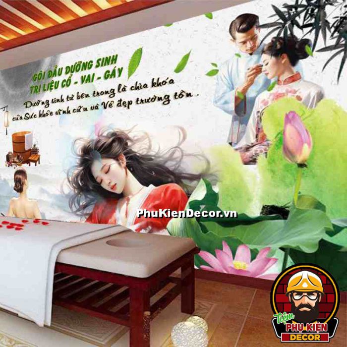 Tranh Gội đầu dưỡng sinh tạo không gian thư giãn và chăm sóc tóc tuyệt vời Tranh Gội đầu dưỡng sinh tạo không gian thư giãn và chăm sóc tóc tuyệt vời