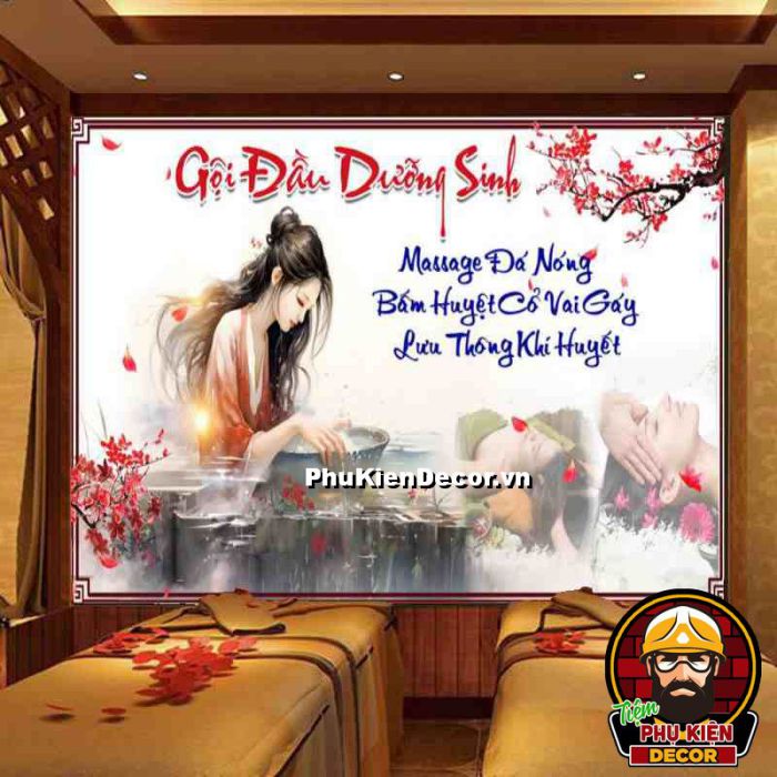 Tranh Gội đầu dưỡng sinh tạo không gian thư giãn và chăm sóc tóc tuyệt vời Tranh Gội đầu dưỡng sinh tạo không gian thư giãn và chăm sóc tóc tuyệt vời