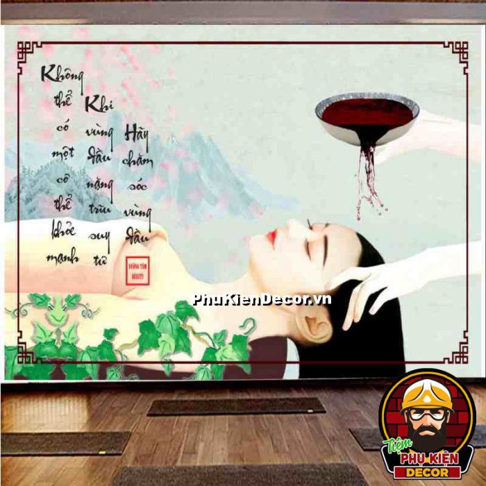 Tranh gội đầu dưỡng sinh giúp tăng cường sức khỏe, giải tỏa mệt mỏi, căng thẳng Tranh gội đầu dưỡng sinh giúp tăng cường sức khỏe, giải tỏa mệt mỏi, căng thẳng