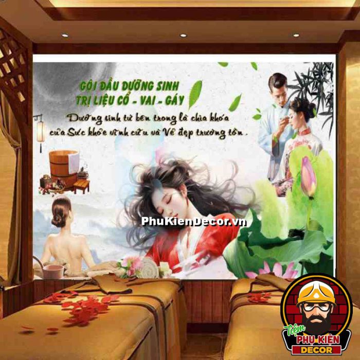 Tranh gội đầu dưỡng sinh giúp tăng cường sức khỏe, giải tỏa mệt mỏi, căng thẳng Tranh gội đầu dưỡng sinh giúp tăng cường sức khỏe, giải tỏa mệt mỏi, căng thẳng