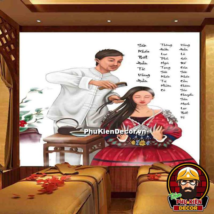 Tranh gội đầu dưỡng sinh giúp tăng cường sức khỏe, giải tỏa mệt mỏi, căng thẳng Tranh gội đầu dưỡng sinh giúp tăng cường sức khỏe, giải tỏa mệt mỏi, căng thẳng