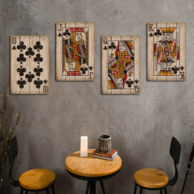 Tranh lá bài Gỗ trang trí