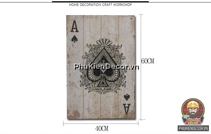 Kích thước một tấm Tranh Lá Bài Gỗ trang trí Kích thước một tấm Tranh Lá Bài Gỗ trang trí
