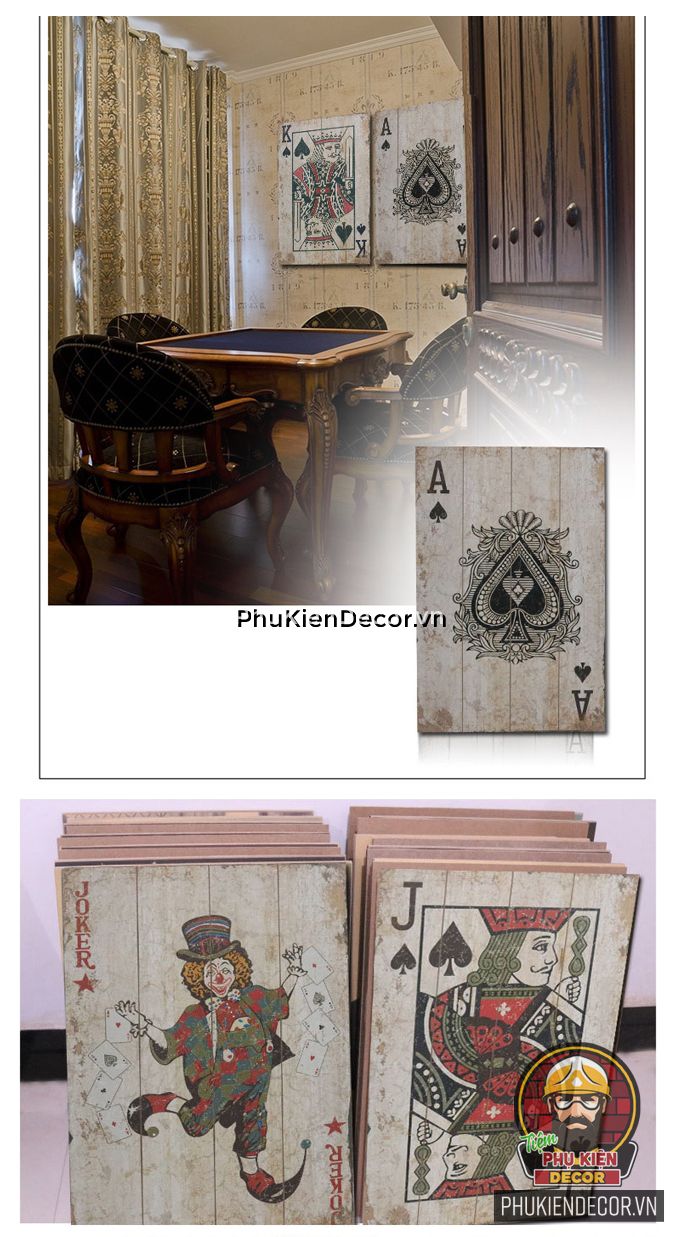 Tranh Lá Bài gỗ là sản phầm nhập khẩu - Rất được ưa chuộng tại Việt Nam Tranh Lá Bài gỗ là sản phầm nhập khẩu - Rất được ưa chuộng tại Việt Nam