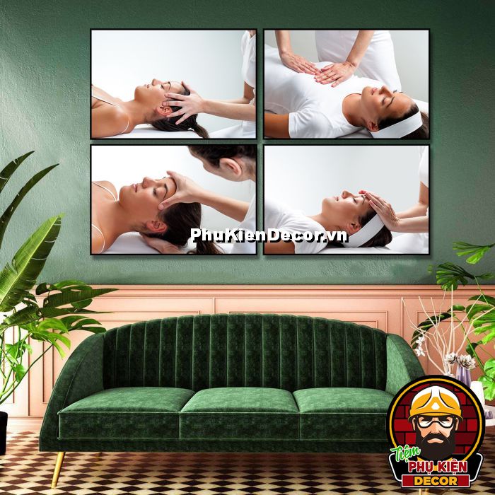 Tranh massage mặt giúp giải tỏa, xua tan mệt mỏi cho khách hàng Tranh massage mặt giúp giải tỏa, xua tan mệt mỏi cho khách hàng