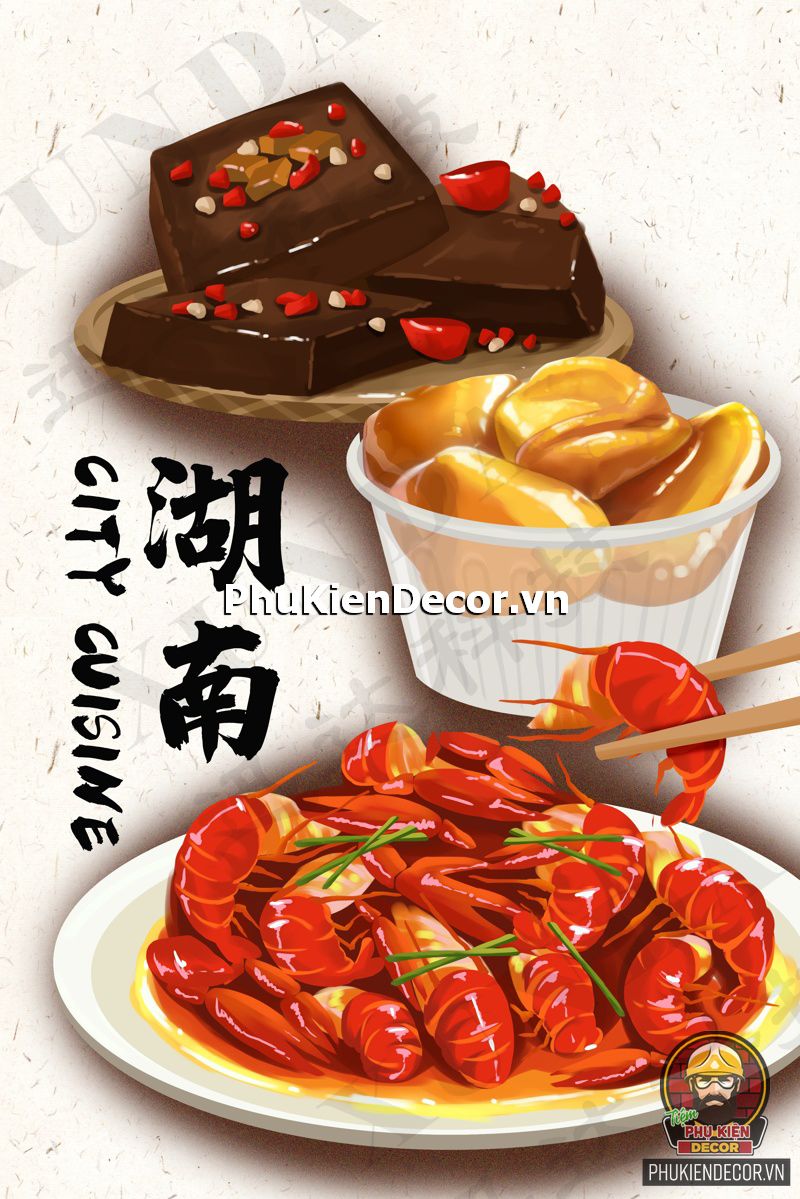 Tranh món ăn Trung Ưuốc dán tường kích thích vị giác khi thực khách ghé quán Tranh món ăn Trung Ưuốc dán tường kích thích vị giác khi thực khách ghé quán